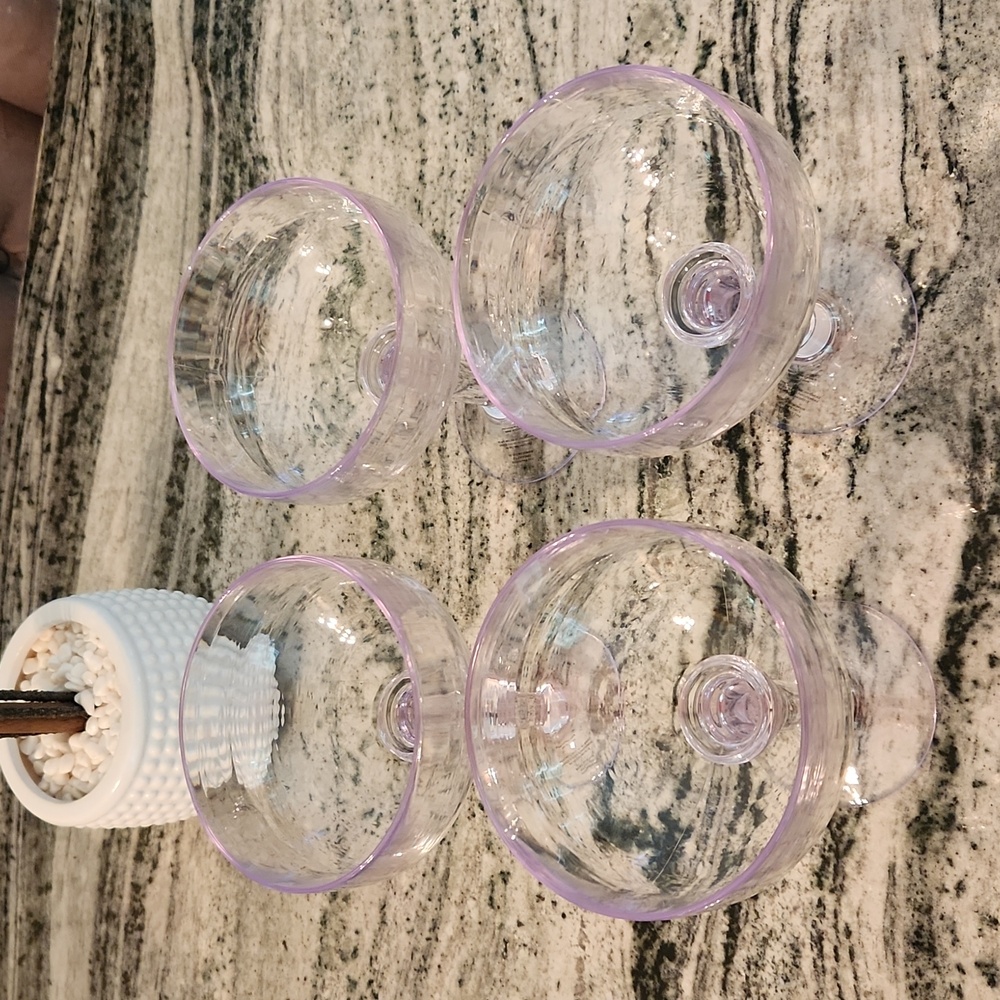 Margarita Glasses, Outdoor Clear Plastic, Lot of 4 - Picture 8 of 9